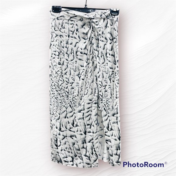 Helmut Lang Twist Knot Jersey Knit Strata Skirt Abstract Print (S) - Picture 2 of 8